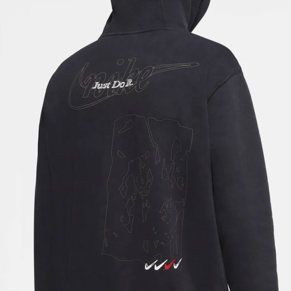 Nike Club Wash Drip Hoodie - Mens - Black/Black