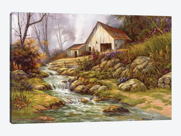 Michael Humphries Canvas Prints - Mornin& Stroll ( scenic & landscapes > Country > countrysides art)
