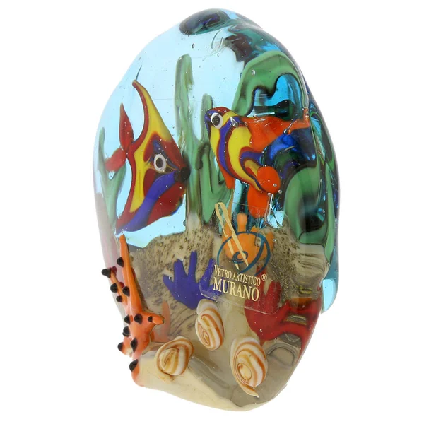 Murano Glass Sea Floor Aquarium Paperweight Sculpture