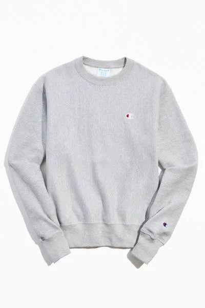 Champion Life Men's Crewneck Sweatshirt Oxford Grey, Large