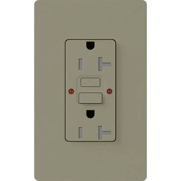 Lutron SCR-20-GFST-GB Claro Satin GFCI Receptacle 20A Tamper Resistant Greenbriar