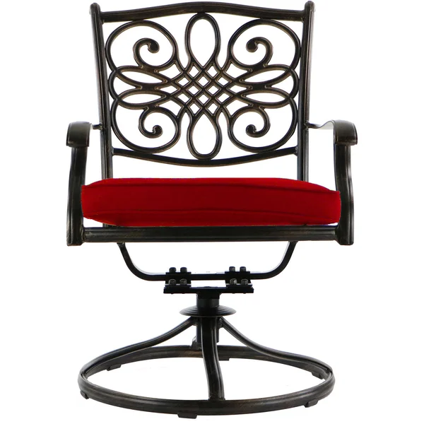 Hanover-TRADDN3PCSW-RED-Traditions - 32 inch 3 Piece Bistro Set with 2