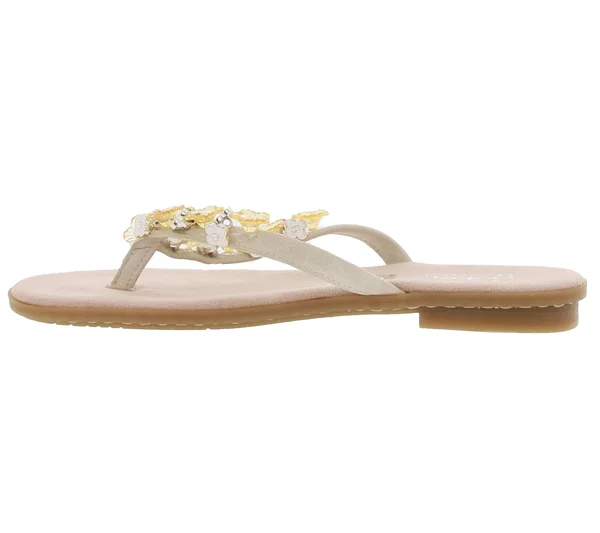 Rieker Dianette Cute Toe Separators for Women with Decorative Flowers in Pink, White