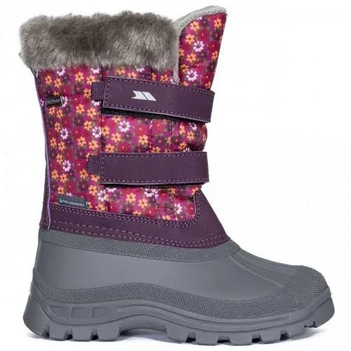 Trespass Childrens/Kids Vause Touch Fastening Snow Boots, 3 Youth US, Blue Print