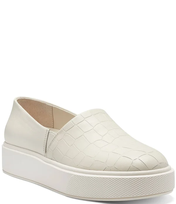 Vince Camuto Women's Abbinna Slip on Platform Sneaker Antique White (8 - Antique White)