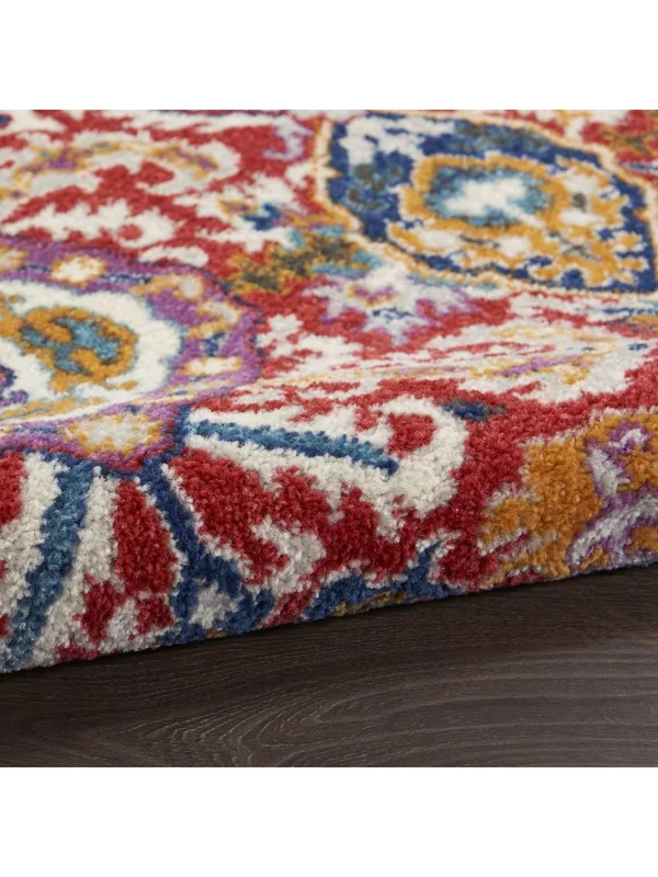 Nourison PSN32 Passion Red Multi Colored Area Rug- 2&2x22 x 7&6x22