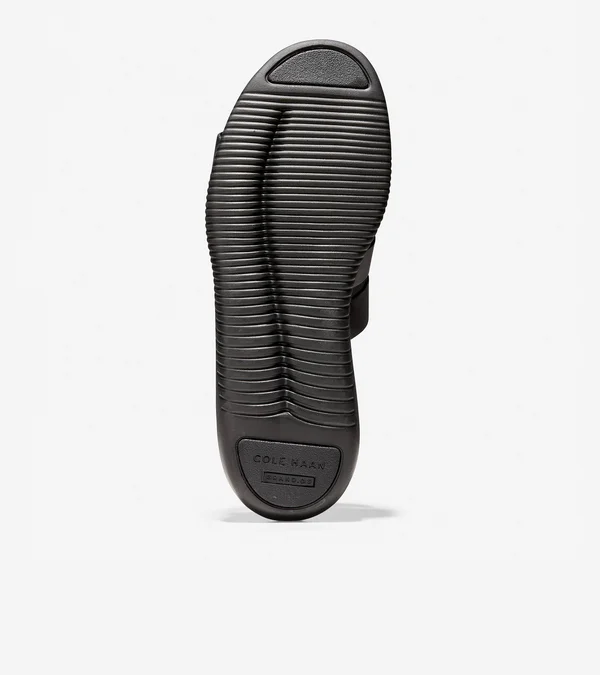 Cole Haan 2.Zerogrand Slotted Slide Sandal Black Leather/Black - Women's, Size: 7