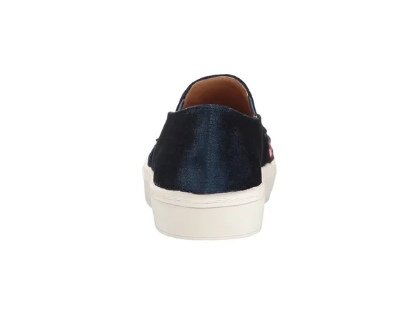 Dirty Laundry Jiana Blue Velvet Embroidered Slip-On Sneakers