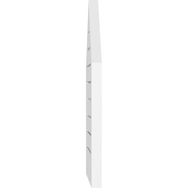Ekena Millwork GVPPE18X2402SF-13 18x22W x 24x22H Peaked Top Surface Mount PVC Gable Vent 13/12 Pitch: Functional, w/ 2x22W x 1-1