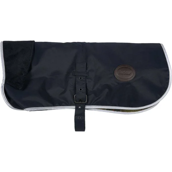 Barbour Tartan Fleece Lined Dog Coat Navy - S