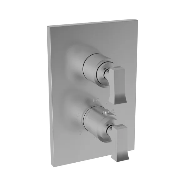 Newport Brass 3-2573TS Joffrey Stainless Steel (PVD) 1/2x22 Square Thermostatic Trim Plate with Handle