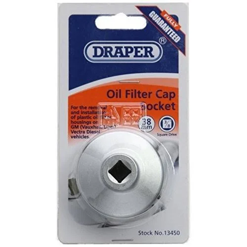 Draper Expert 13450 3-8 inch Sq. Dr. 38mm Oil Filter Cap Socket