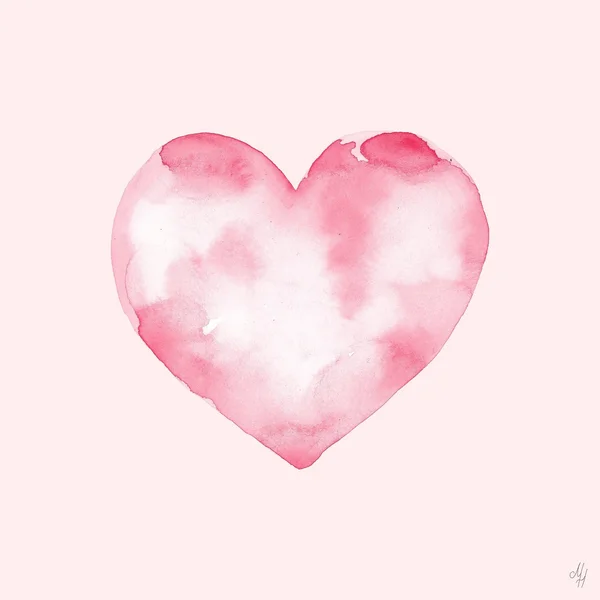Marmont Hill Blurry Heart 24-Inch Squared Canvas Wall Art