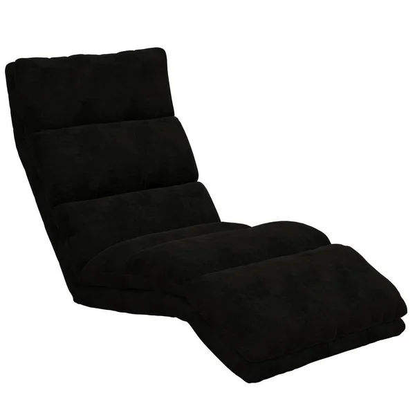 DHP Blair Memory Foam Adjustable Wave Lounger in Black Microfiber