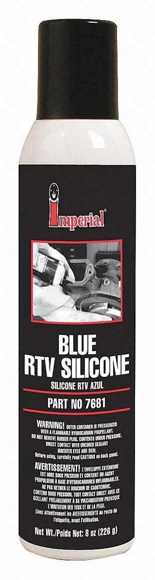 Imperial Supplies 40JM28 RTV Silicone Sealant, 8 Oz., blue, pk6