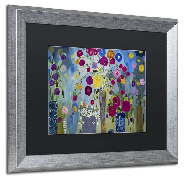 Trademark Art Pincha Mayurasana' Matted Silver Framed Art