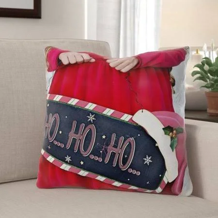 The Holiday Aisle Aubriella Christmas Indoor/Outdoor Canvas Throw Pillow, Red