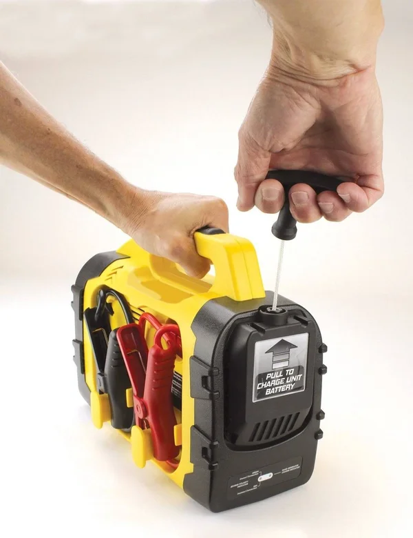 Rally Portable 8 in 1 Power Source Auto Battery Jumpstart Unit with Hand Generator