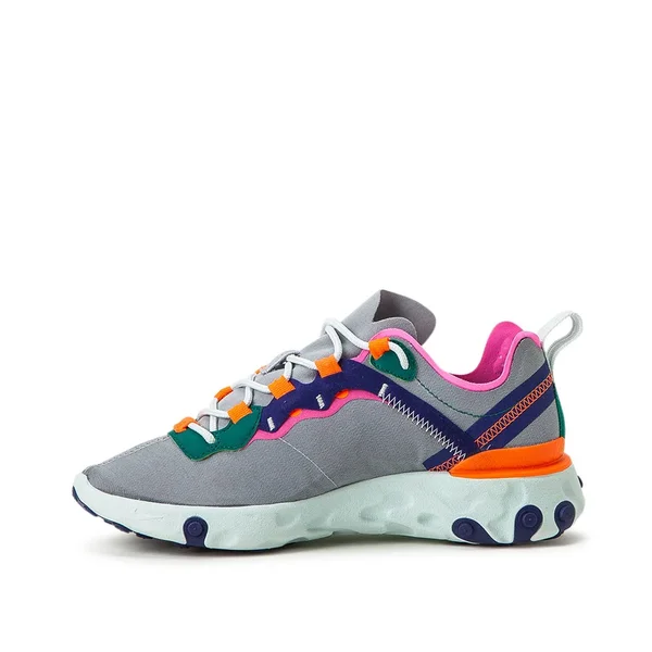 Nike React Element 55 Shoes Wolf Grey/Laser Fuchsia/Hyper Crimson