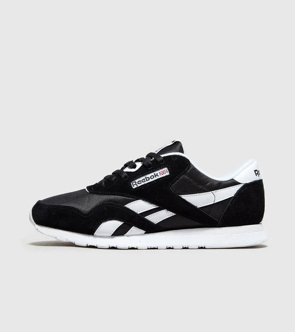 Reebok Classic Nylon Sneaker - Men's - Black - Size 4.5