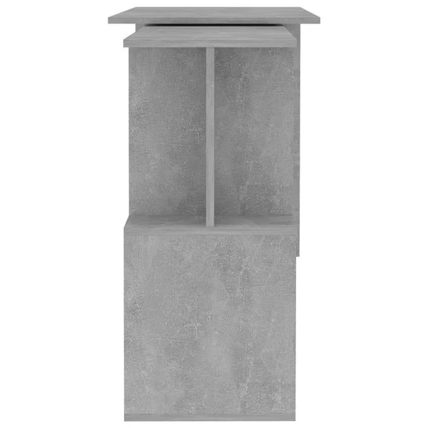 vidaXL Corner Desk Concrete Gray 47.2x22x19.7x22x29.9x22 Chipboard