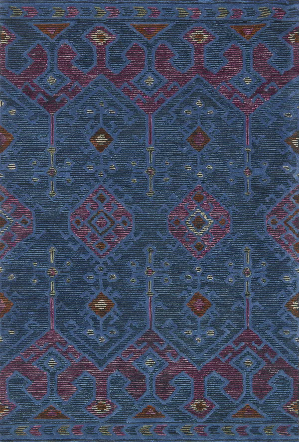 Loloi Gemology GQ-02 3&6x22 x 5&6x22 Blue - Plum Rug