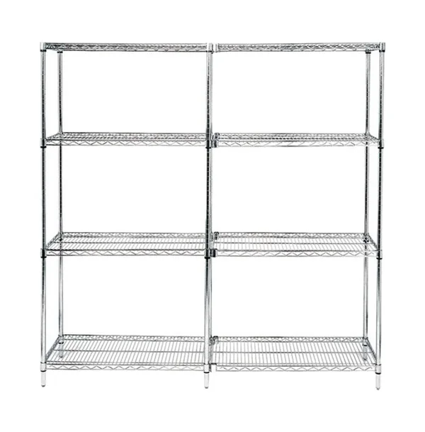 Qantum Wire 4-Shelf Starter Unit - 54x22H - Chrome 14x22 x 42x22 x 54x22