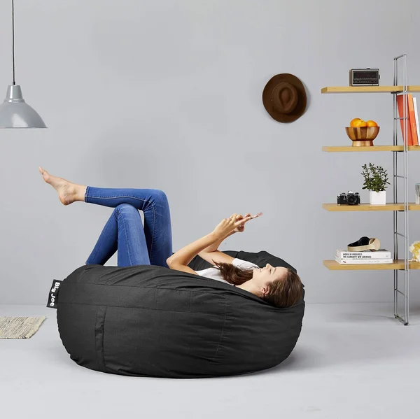 Big Joe Large Fuf - Bean Bag Chair, Black