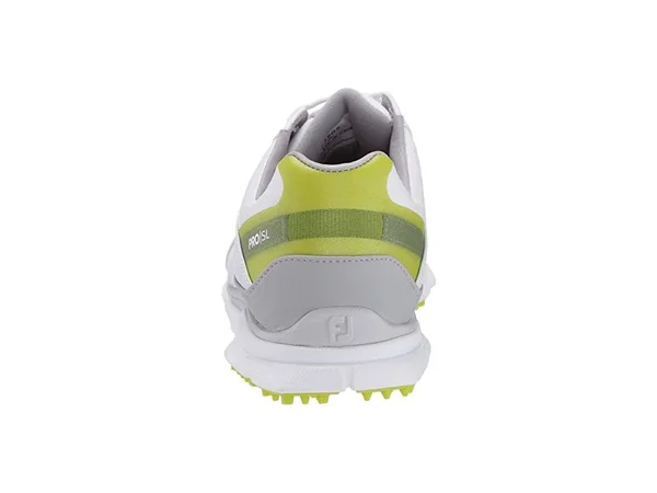 FootJoy Men's Pro|SL Spikeless Golf Shoes Size 12 - White/Lime