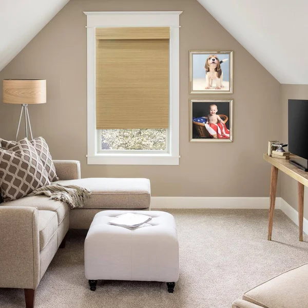 Home Decorators Collection Modern Farmhouse Cut-to-Size Natural Multi-Weave Cordless Light-filtering Bamboo Shade - 22.5 in. W x