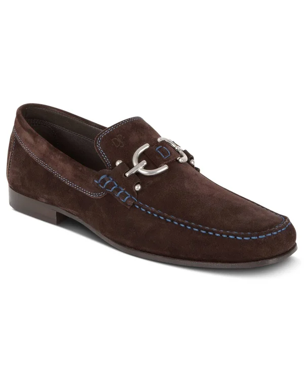 Donald J Pliner Dacio Suede Loafers, Men's, Size: 11.5, Brown