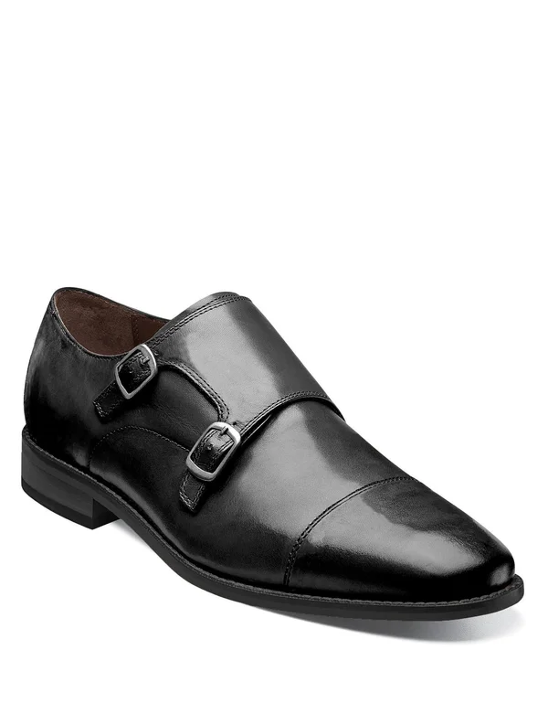 Florsheim Men's Montinaro Double Monk Strap, Size: 12 D, Black
