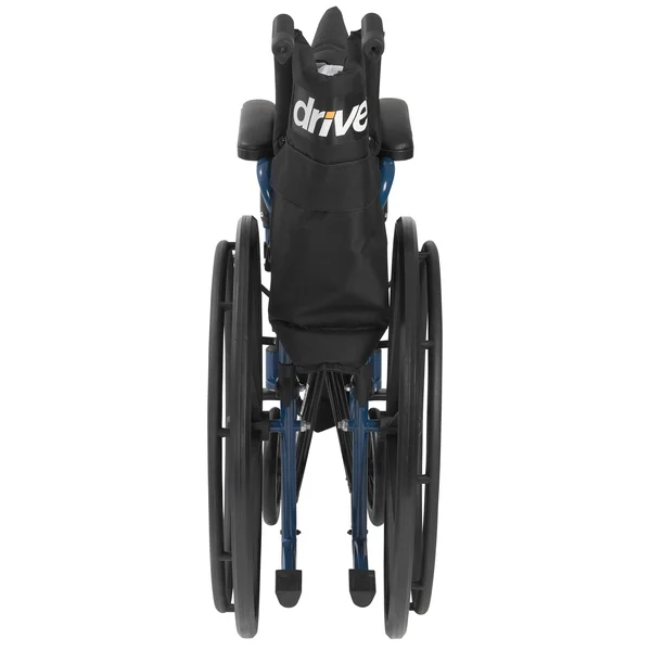 Drive Medical Blue Streak Wheelchair with Flip Back Desk Arms, Swing Away Footrests, 16x22 Seat, 42" x 12.5" x 36"