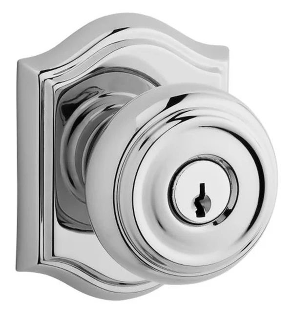 Baldwin Entratar141 Entry Traditional Knob, Polished Nickel
