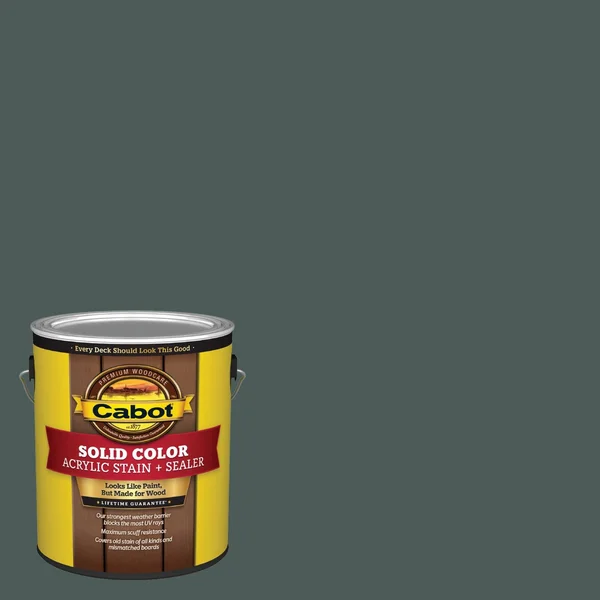 Cabot Foothill Solid Exterior Wood Stain and Sealer (1-Gallon) in Blue, FOOTHILL-238846