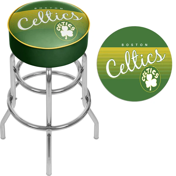 Boston Celtics NBA Hardwood Classics Padded Swivel Bar Stool
