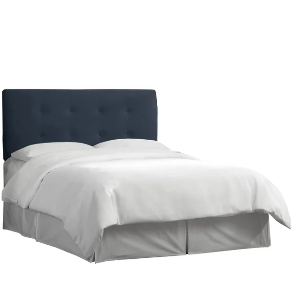 King Dolce Headboard Navy Velvet - Skyline Furniture
