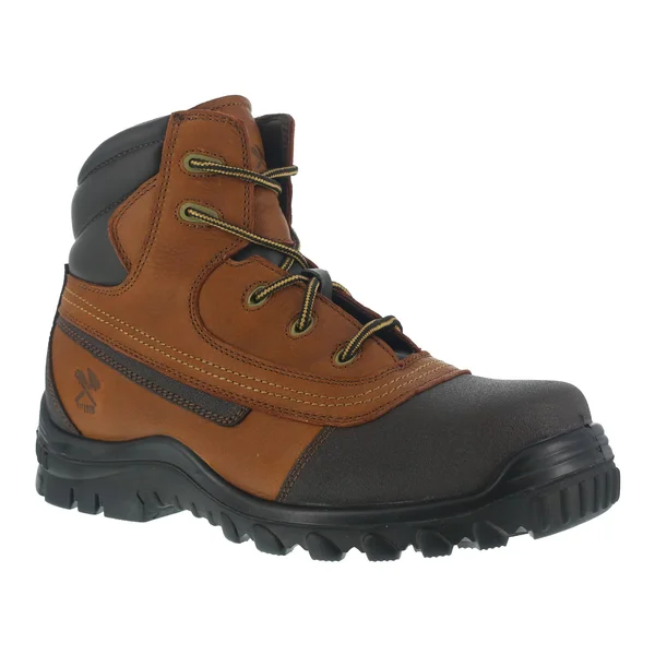 Men's Iron Age Backstop Steel Toe 6 inch Work Boot, Size: 13 W, Brown