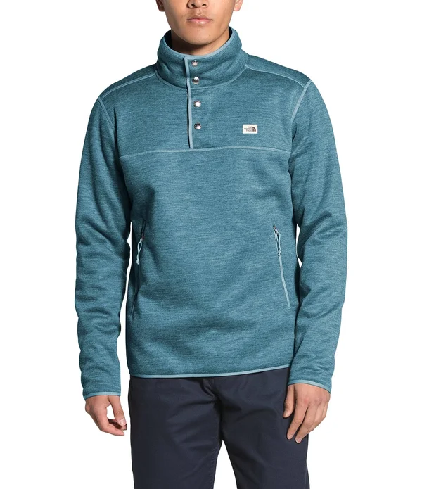 The North Face Sherpa Patrol 1/4-Snap Pullover - Men's Mallard Blue White Heather - S