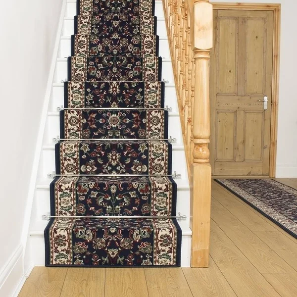 runrug USA Persian Blue Stair Carpet Runner Length: 30 foot, Width