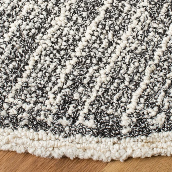 Safavieh Abstract 605 Area Rug, Ivory, Black, 6& x 6& Square