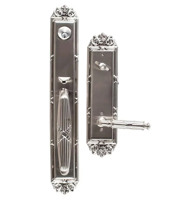 Emtek 4921EBUS15A Imperial Double Cylinder Keyed Entry Handleset Interior Knob/Lever Type: Ebony Porcelain, Finish: Antique Nick