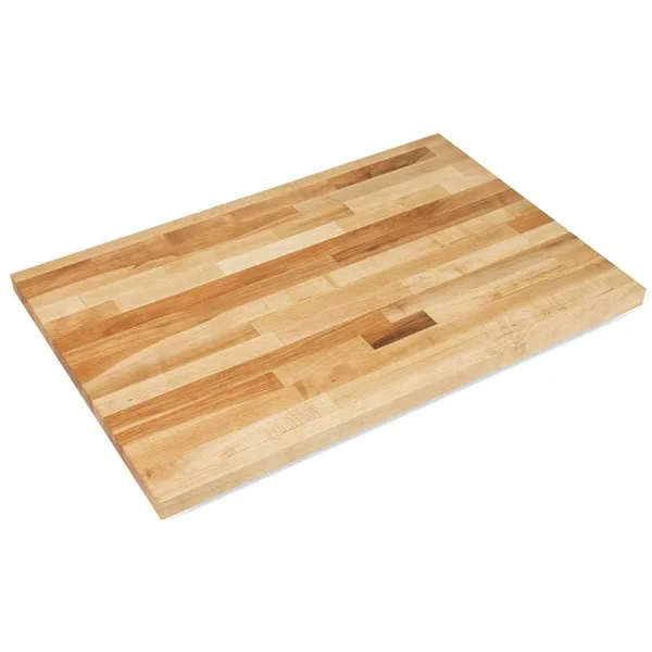 John Boos 1-1/2 inch Thick Hard Maple Work Top, Non-Reversible, 72 inch x 36 inch, Varnique Finish
