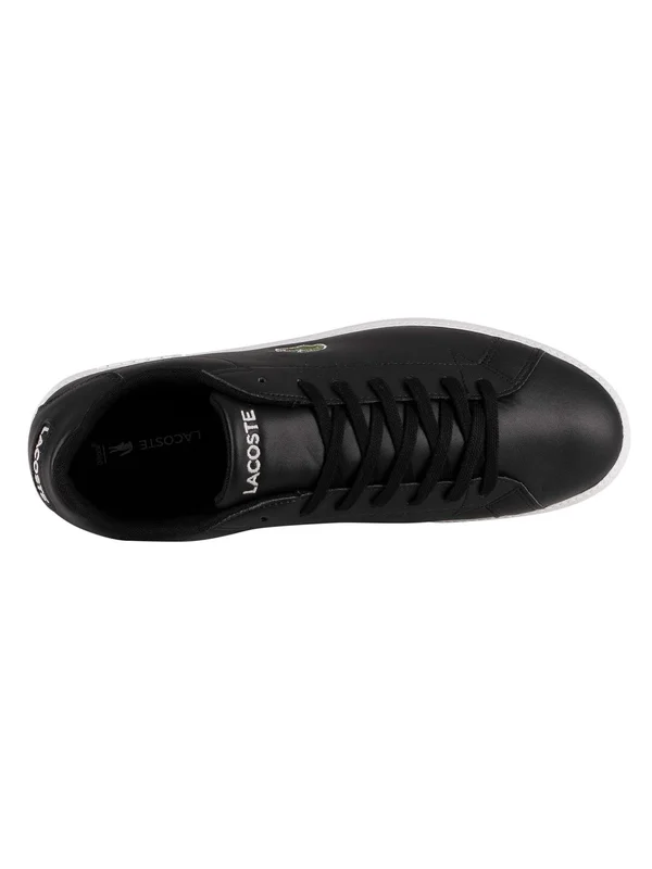 Lacoste Graduate BL 1 Black White Leather Mens Trainers - 7 UK