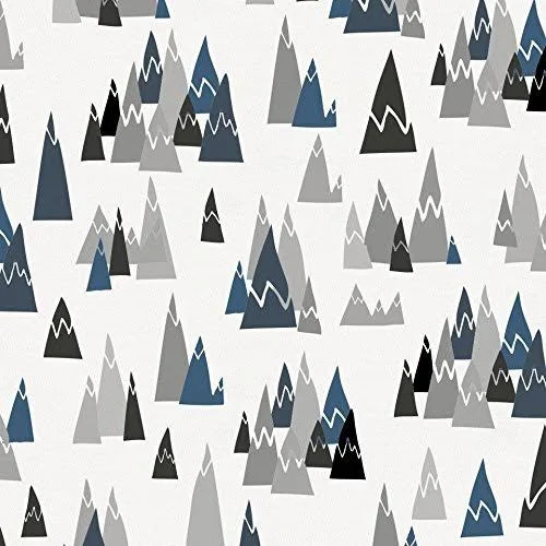 Carousel Designs Blue Woodland Mountains Crib Blanket