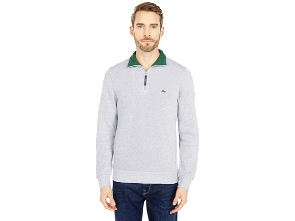 Lacoste Men's Rib Interlock 1/2 Zip Sweatshirt
