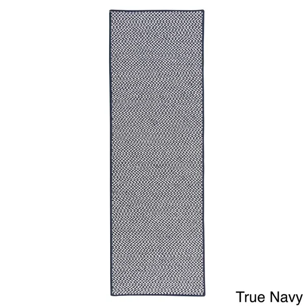 Colonial Mills Crisscross Indoor/ Outdoor Area Rug - Size: 2& x 8& Runner, Blue