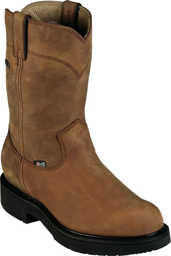 Justin Men's Aged Bark Gore-Tex Waterproof Western Work Boots