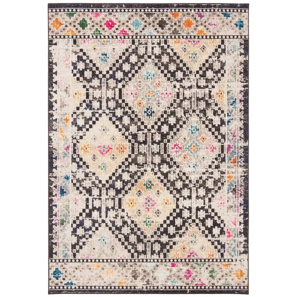 Safavieh Madison 418 Area Rug, Dark Blue, Yellow, 6&7x22 x 6&7x22 Round