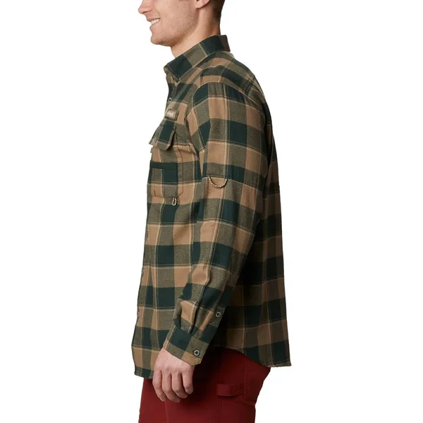 Columbia Men's Sharptail Flannel (XL Spruce Chunky Plaid)